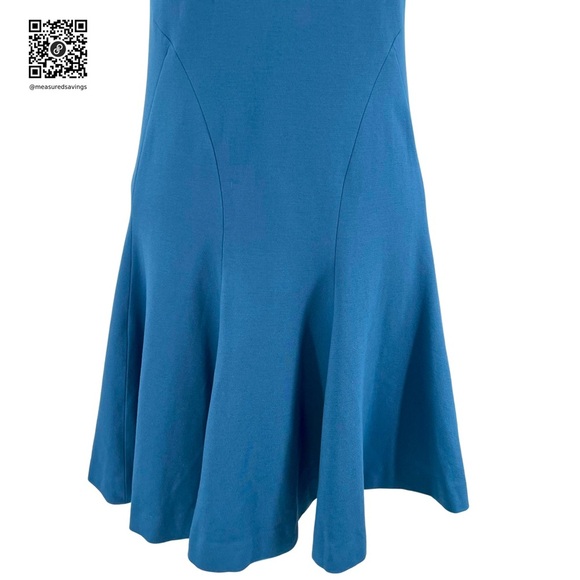 Ralph Lauren Blue Label (Medium NWT} - Blue V-Neck Fit & Flare Dress - Picture 9 of 16